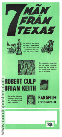 7 män från Texas 1963 poster Brian Keith Robert Culp Judi Meredith Herschel Daugherty