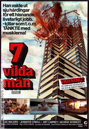 7 vilda män 1979 poster Lee Majors Jennifer O´Neill Art Carney Steve Carver