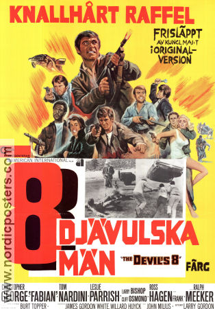 8 djävulska män 1969 poster Christopher George Fabian Tom Nardini Burt Topper