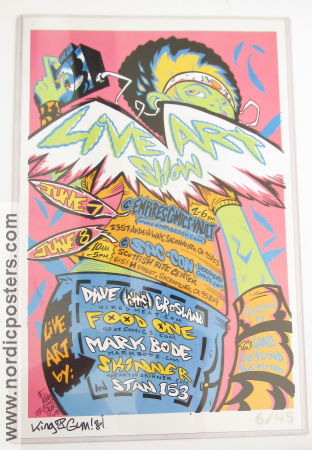 Board LIVE ART SHOW Empires Comics Vault Signed No 6 of 45 2008 affisch King Gum Mark Bode Affischkonstnär: Jim Mahfood Food One Hitta mer: Comics