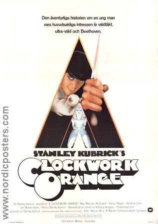 A Clockwork Orange 1971 poster Malcolm McDowell Patrick Magee Michael Bates Stanley Kubrick Text: Anthony Burgess
