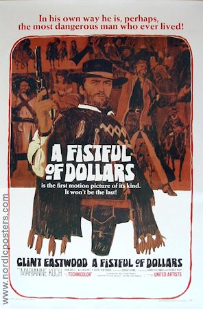 A Fistful of Dollars 1966 poster Clint Eastwood Marianne Koch Sergio Leone