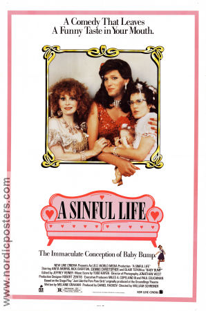 A Sinful Life 1989 poster Anita Morris Dennis Christopher Shelly Desai William Schreiner