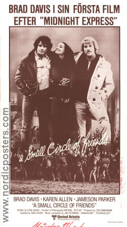 A Small Circle of Friends 1980 poster Brad Davis Karen Allen Jameson Parker Rob Cohen