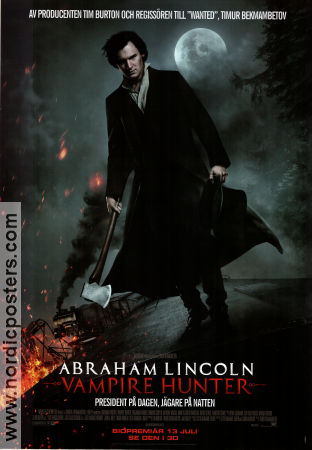 Abraham Lincoln Vampire Hunter 2012 poster Benjamin Walker Rufus Sewell Timur Bekmambetov