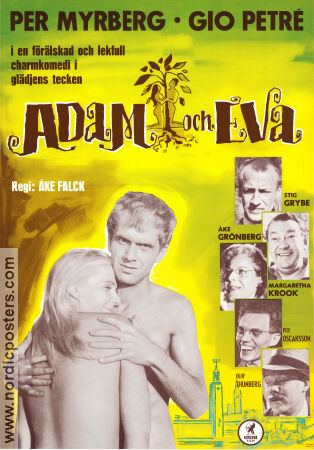 Adam och Eva 1963 poster Per Myrberg Gio Petré Margaretha Krook Stig Grybe Åke Grönberg Per Oscarsson Olof Thunberg Åke Falck