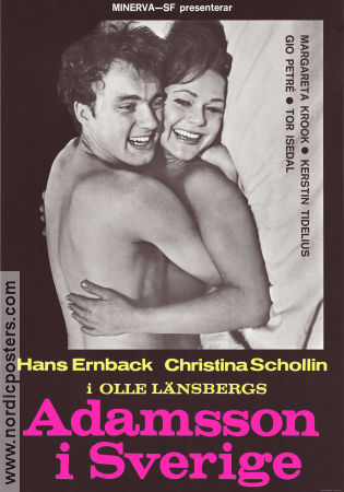 Adamsson i Sverige 1966 poster Hans Ernback Christina Schollin Margaretha Krook Stig Ossian Ericson