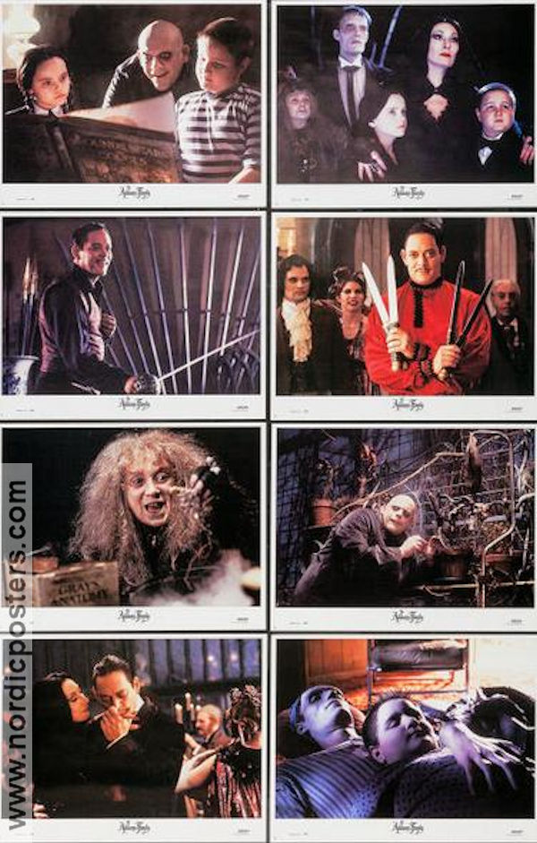 The Addams Family 1991 lobbykort Anjelica Huston Raul Julia