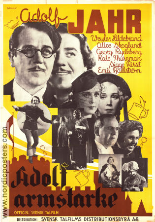 Adolf Armstarke 1937 poster Elof Ahrle Weyler Hildebrand Georg Rydeberg Alice Skoglund Sigurd Wallén