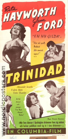 Affair in Trinidad 1952 poster Rita Hayworth Glenn Ford Vincent Sherman Film Noir