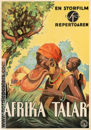Afrika talar 1931 poster Paul L Hoefler Black Cast Dokumentärer