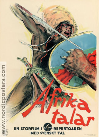 Afrika talar 1931 poster Paul L Hoefler Black Cast Dokumentärer