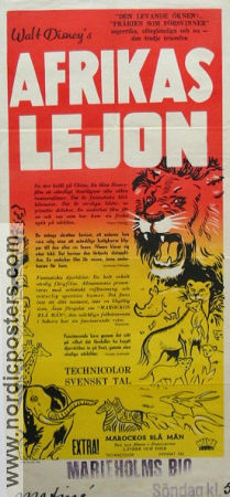 Afrikas lejon 1955 poster Winston Hibler James Algar Dokumentärer Katter