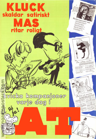 Aftontidningen AT 1944 affisch Axel Österberg Kluck