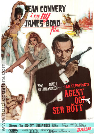 Filmaffisch Agent 007 ser rött 1964
