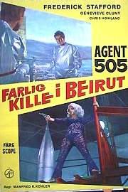 Agent 505 Farlig kille i Beirut 1967 poster Frederick Stafford Agenter