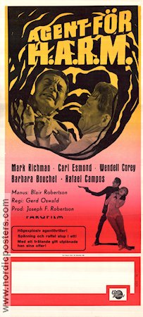 Agent för HARM 1966 poster Peter Mark Richman Wendell Corey Carl Esmond Gerd Oswald Agenter