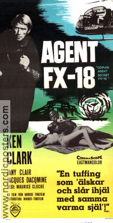 Agent FX-18 1964 poster Richard Wyler Robert Manuel Jany Clair Riccardo Freda Agenter