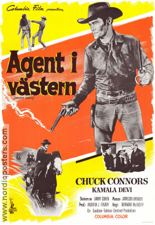 Agent i västern 1965 poster Chuck Connors Kamala Devi Wendell Corey Bernard McEveety