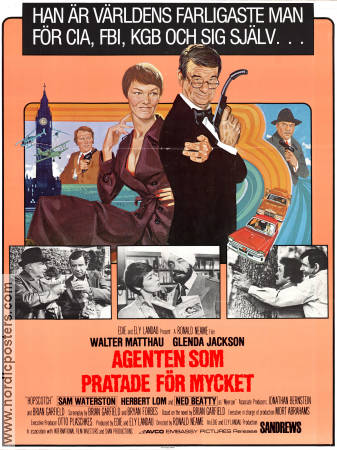 Agenten som pratade för mycket 1980 poster Walter Matthau Glenda Jackson Sam Waterston Herbert Lom Ned Beatty Ronald Neame Agenter