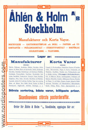 Åhlén och Holm Stockholm 1916 affisch 