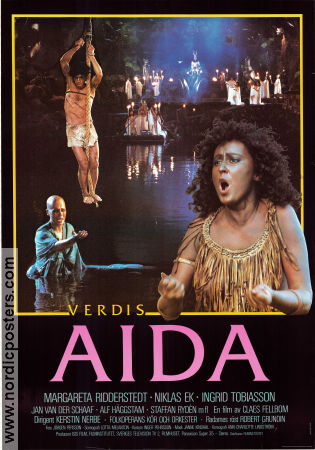 Aida 1987 poster Margareta Ridderstedt Niklas Ek Robert Grundin Claes Fellbom Hitta mer: Folkoperan