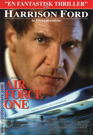 Air Force One 1997 poster Harrison Ford Gary Oldman Wolfgang Petersen Flyg Politik