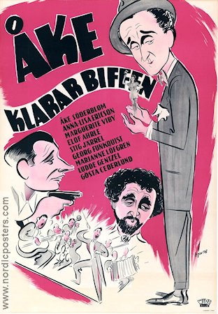 Åke klarar biffen 1952 poster Åke Söderblom