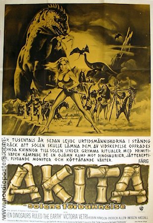 Akita solens förbannelse 1971 poster Victoria Vetri Dinosaurier och drakar