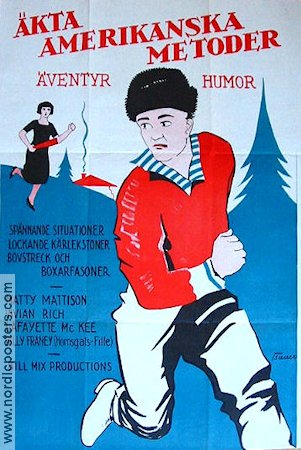 Äkta amerikanska metoder 1924 poster Matty Mattison Vivian Rich