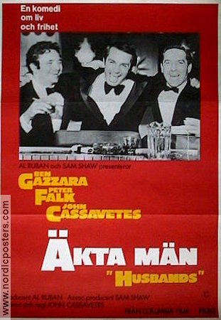 Äkta män 1971 poster Peter Falk Ben Gazzara John Cassavetes