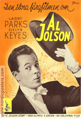 Al Jolson 1946 poster Larry Parks Alfred E Green