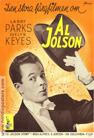 Al Jolson 1946 poster Larry Parks Evelyn Keyes William Demarest Alfred E Green