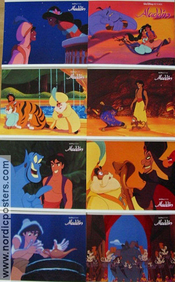 Aladdin Disney 1992 lobbykort Scott Weinger Ron Clements Animerat