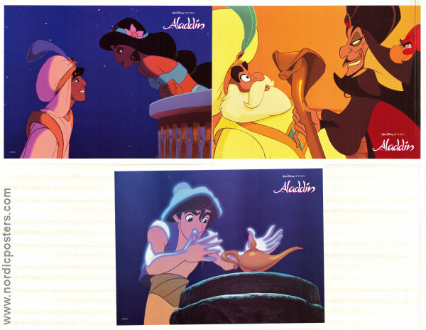 Aladdin Disney 1992 lobbykort Scott Weinger Ron Clements Animerat