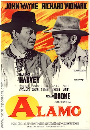 The Alamo 1960 poster John Wayne Richard Widmark