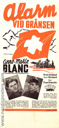 Alarm vid gränsen 1941 poster Anne-Marie Blanc Helene Dalmet Heinrich Gretler Franz Schnyder Filmen från: Switzerland