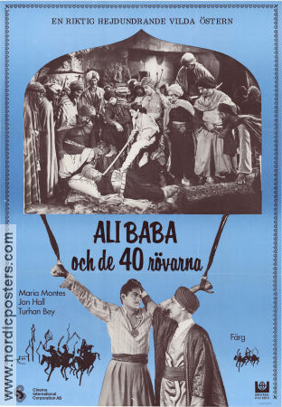 Ali Baba och de 40 rövarna 1944 poster Maria Montez Jon Hall Äventyr matinée