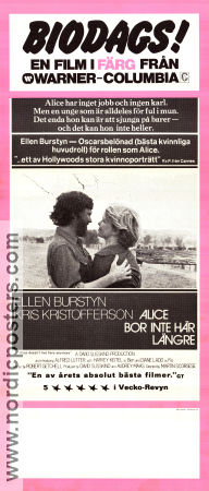 Alice bor inte här längre 1974 poster Ellen Burstyn Kris Kristofferson Mia Bendixsen Martin Scorsese