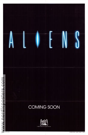 Aliens 1986 poster Sigourney Weaver Michael Biehn Carrie Henn James Cameron Vapen