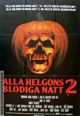 Alla helgons blodiga natt 2 1981 poster Jamie Lee Curtis Halloween John Carpenter