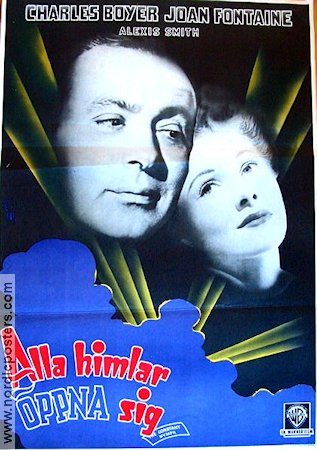 Alla himlar öppna sig 1944 poster Joan Fontaine Charles Boyer Alexis Smith