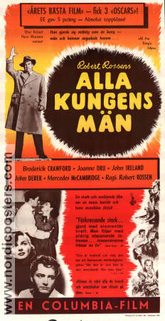 Alla kungens män 1950 poster Broderick Crawford Joanne Dru Robert Rossen