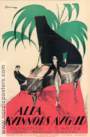 Alla kvinnors avgud 1924 poster Ivan Mozzhukhin Nathalie Lissenko Alexandre Volkoff