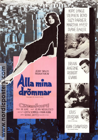 Alla mina drömmar 1959 poster Hope Lange Joan Crawford Louis Jordan Jean Negulesco