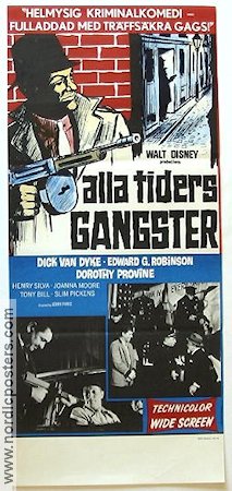 Alla tiders gangsters 1968 poster Dick Van Dyke Edward G Robinson Jerry Paris