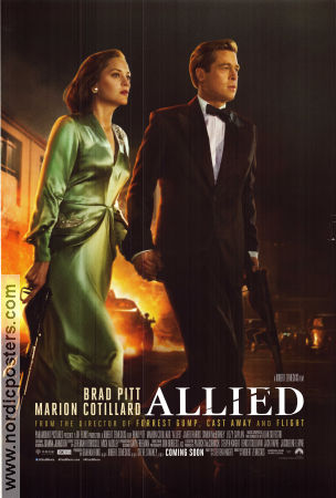 Allied 2016 poster Brad Pitt Marion Cotillard Jared Harris Robert Zemeckis