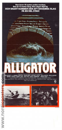 Alligator 1980 poster Robert Forster Henry Silva Michael V Gazzo Lewis Teague