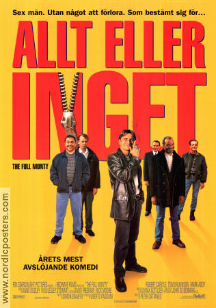 Allt eller inget 1997 poster Robert Carlyle Tom Wilkinson Mark Addy Peter Cattaneo