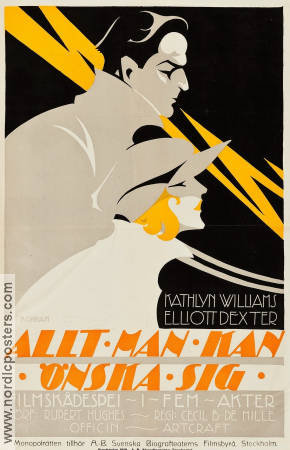 Allt man kan önska sig 1918 poster Kathlyn Williams Elliott Dexter Cecil B DeMille